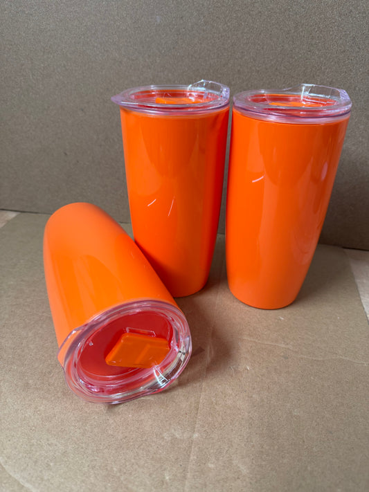 3 pack - 530ml (19oz) double walled plastic tumblers