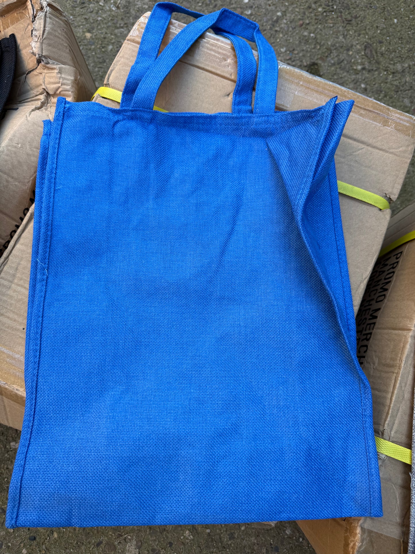 Box of 50 large linen tote shopping style bag