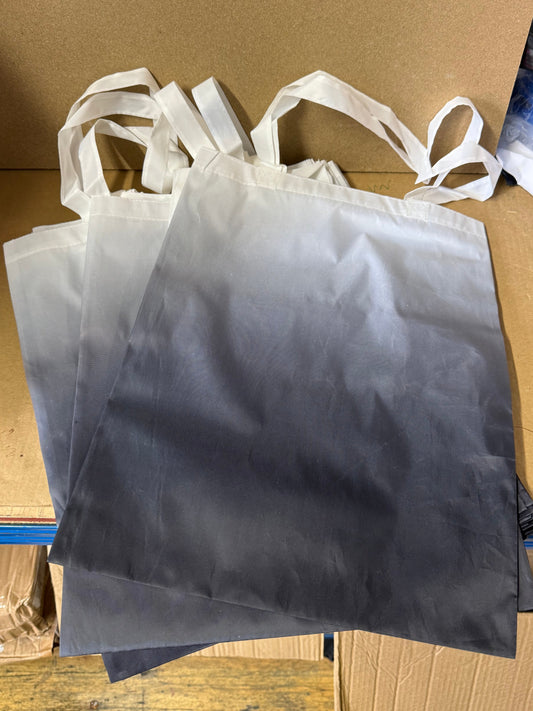 Pack of 20 Black ombré polyester shopper tote bags