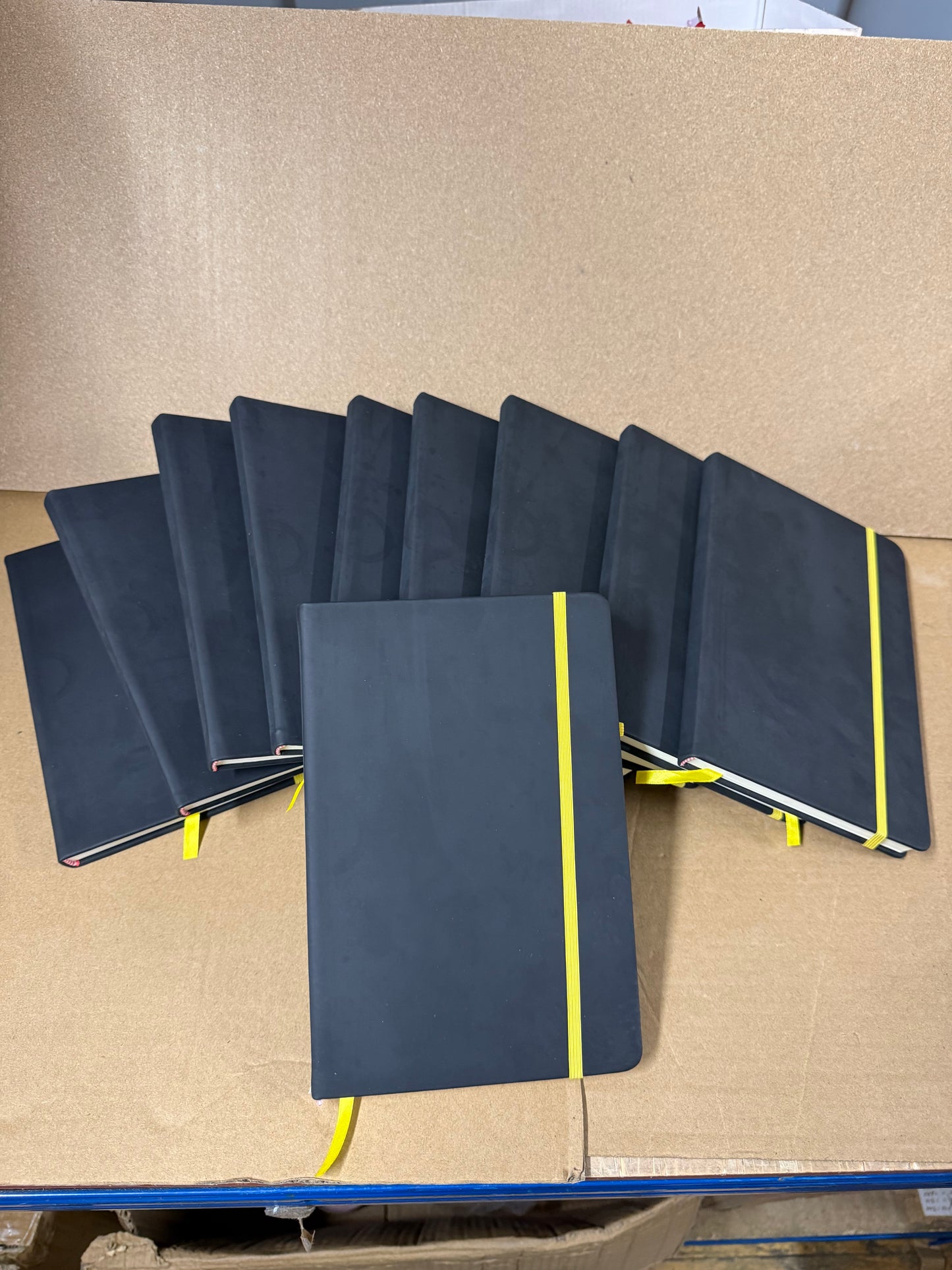 A5 PU hardbacked notebooks with elastic closure