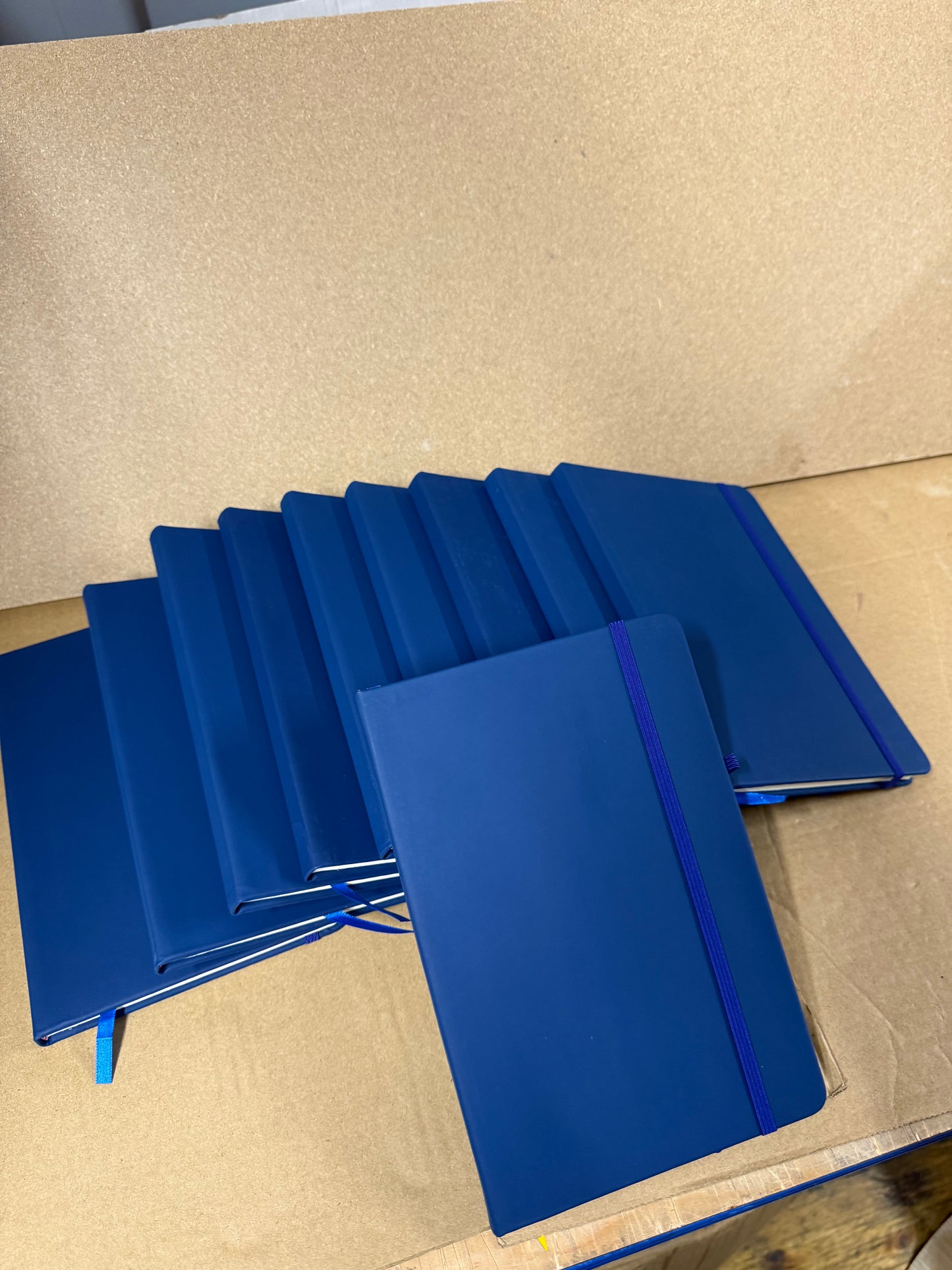 A5 PU hardbacked notebooks with elastic closure