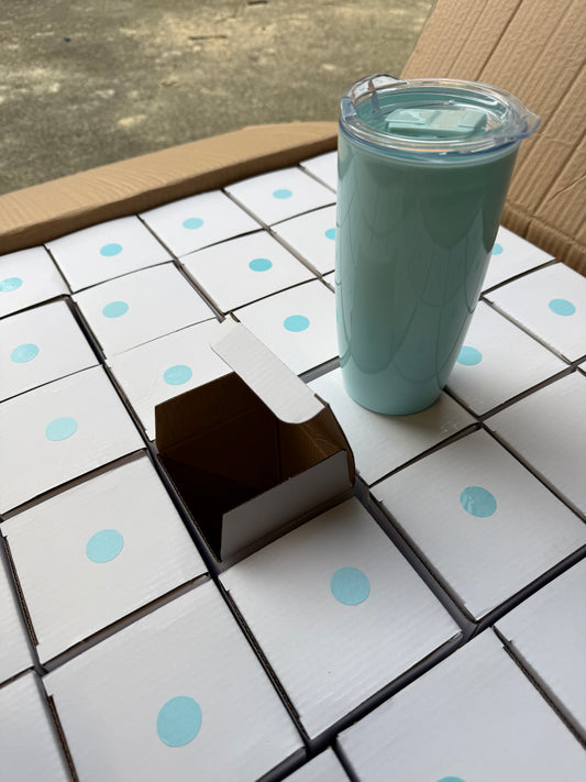 Wholesale Joblot Box Of 36 Light Blue 530ml Plastic Tumblers