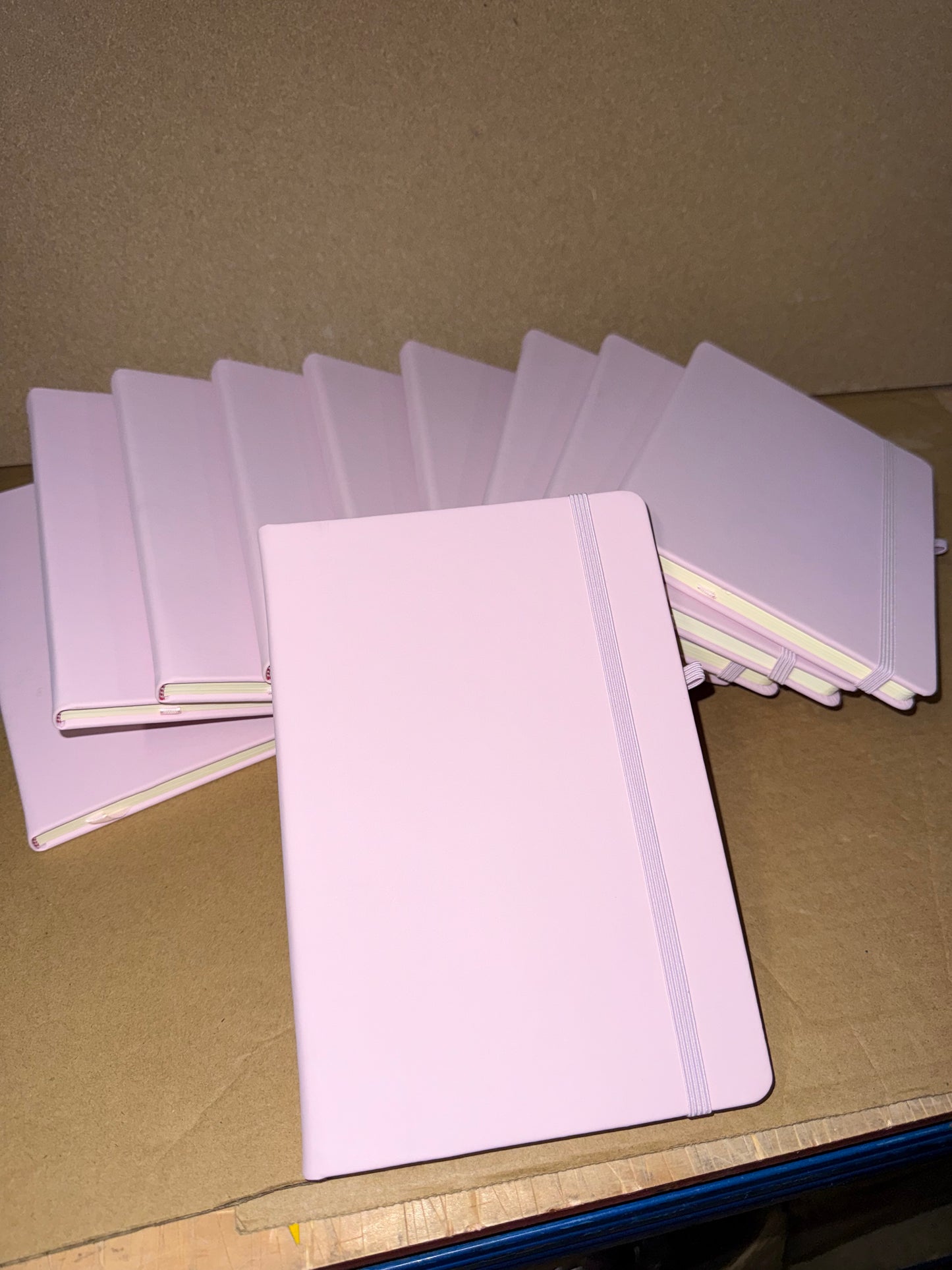 A5 PU hardbacked notebooks with elastic closure
