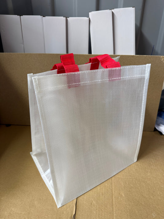 Box of 50 red handle trucker bags