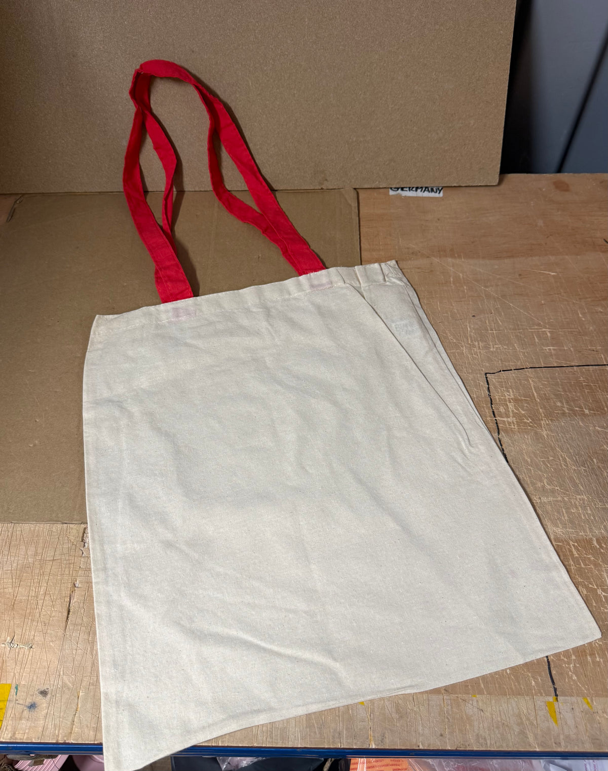 100% natural cotton 6oz bag with coloured handles