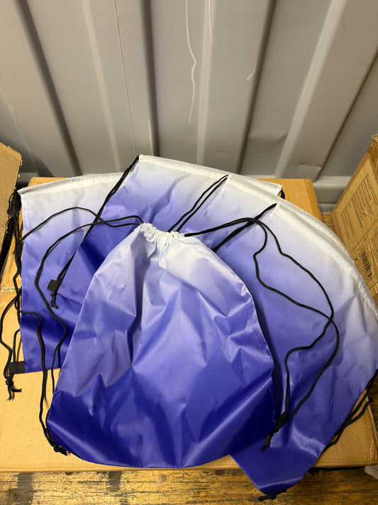 Box of 100 polyester ombre drawstring bags