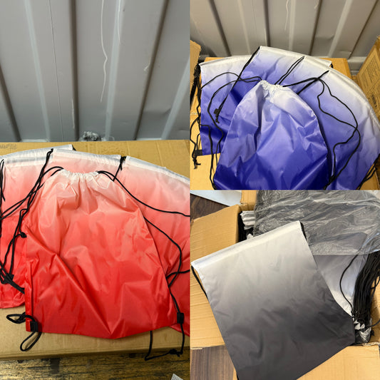 Pack of 20 ombré polyester drawstring bags 34x41cm